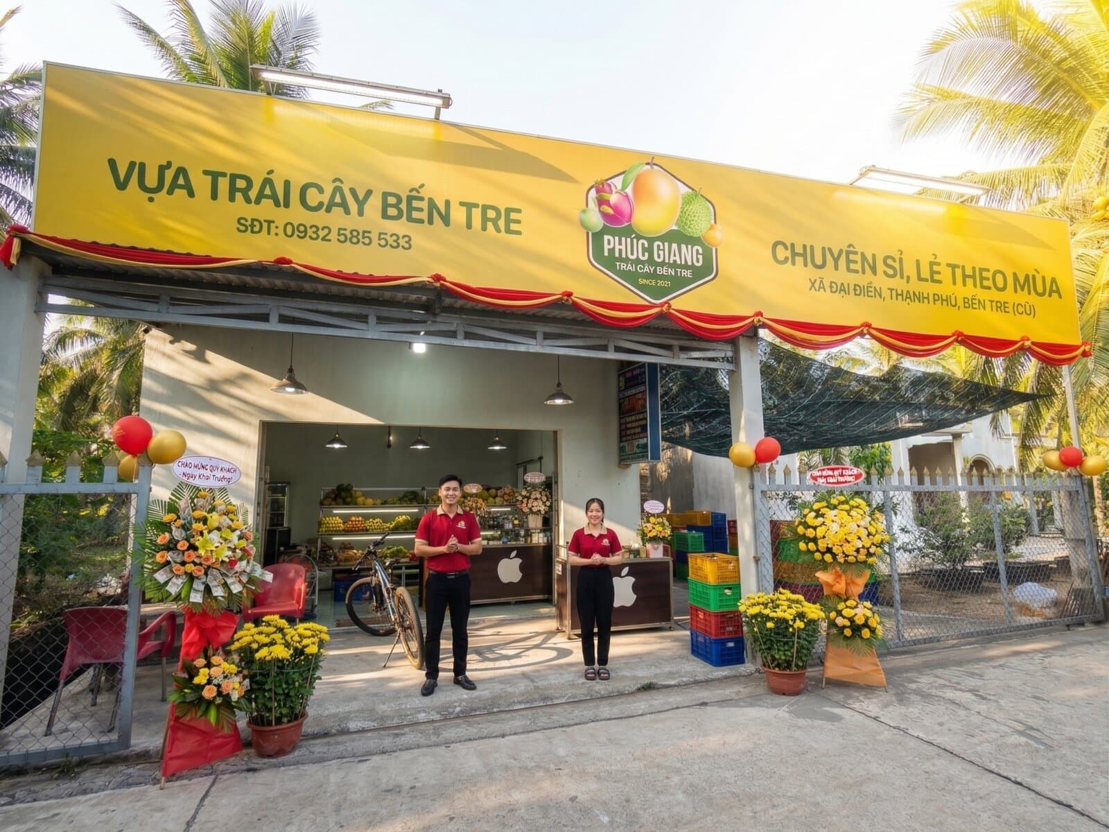 Vựa Trái Cây Bến Tre — ngày khai trương tại xã Đại Điền, Thạnh Phú